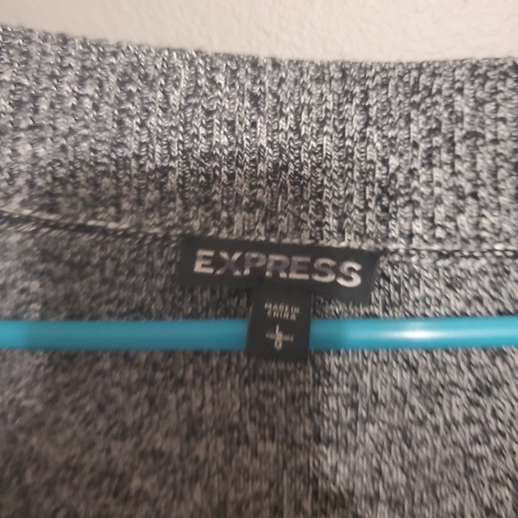 Gray Express V neck Sweater - Picture 2 of 3